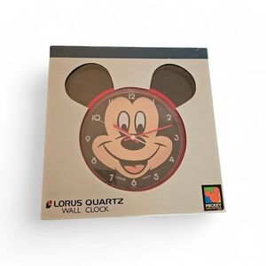 Vintage NEW LORUS Disney Mickey Mouse 8" quartz clock Brand New In box